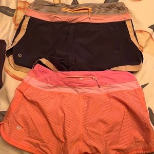 2 pairs of lululemon gently used shorts.